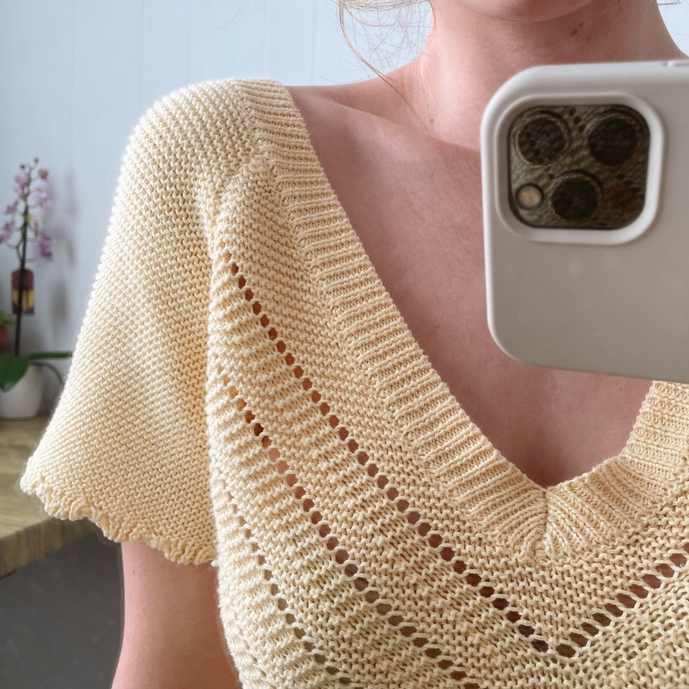 The Crochet To My Heart Yellow Top- S